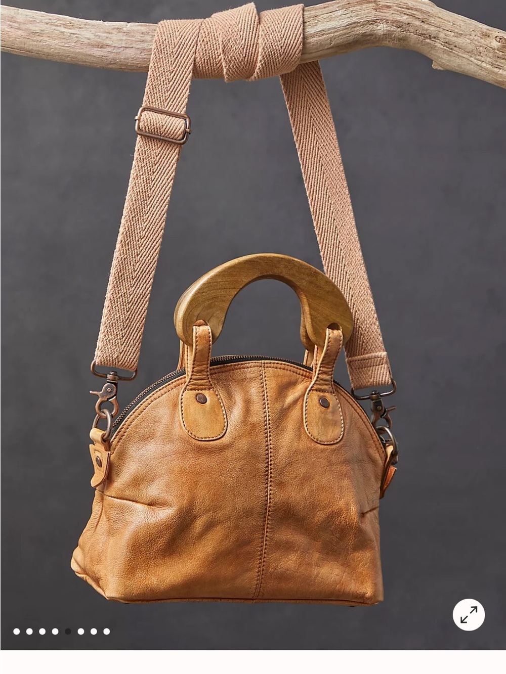 We The Free Baby Willow Tote Leather Bag Tan